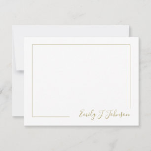 Elegante marco moderno tarjeta de nota plana blanc