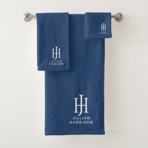 Elegante Marina Monográfica Blanca Azul