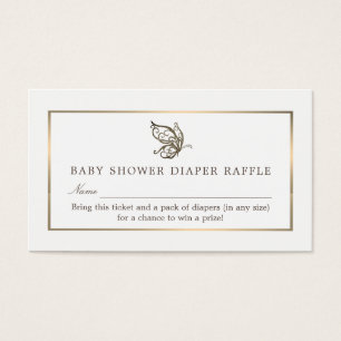 Elegante mariposa, boleto de Raffle Diaper