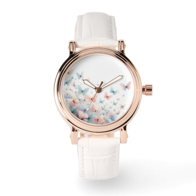 Elegante mariposa sueño reloj de pulsera femenino (Anverso)