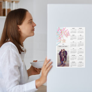 Elegante Mariposas Sakura Foto del Calendario 2026