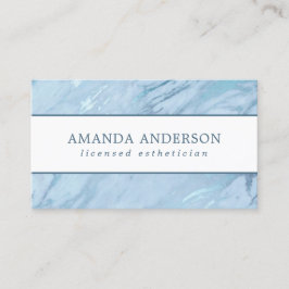 Elegante Mármol Azul Esmeralda | Tarjeta de presen