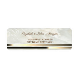 Elegante mármol glamoroso, etiqueta de dirección d