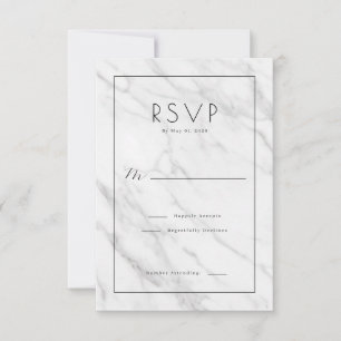 Elegante Mármol Gris RSVP