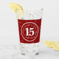 Elegante mármol rojo 15 años de trabajo aniversari