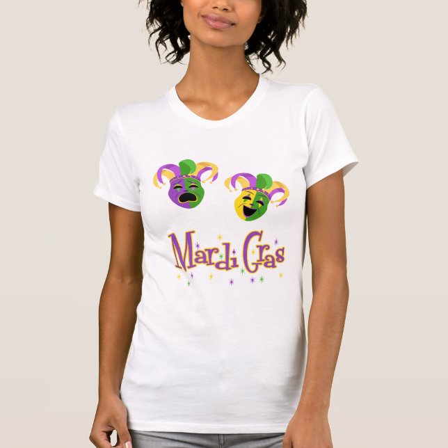 Elegante mascara de Mardi Gras camiseta para mujer (Anverso)