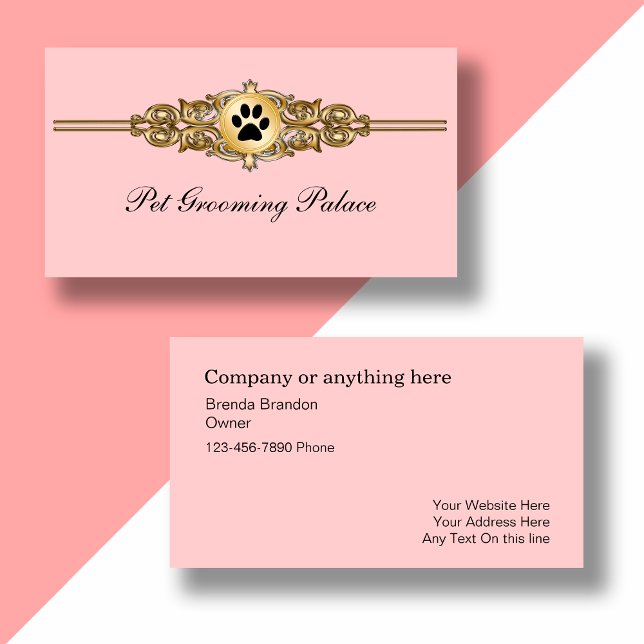 Elegante Mascota Grooming Tarjetas de visita (Subido por el creador)