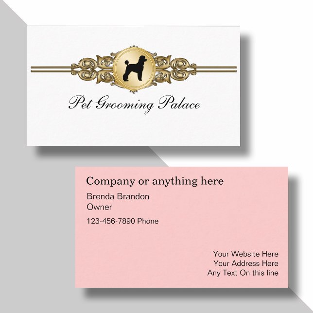 Elegante Mascota Grooming Tarjetas de visita (Subido por el creador)