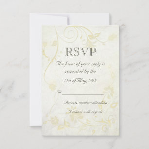 Elegante matrimonio blanco vintage antiguo RSVP