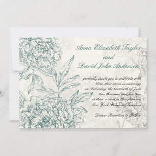 Elegante matrimonio botánico invitaciones Jade Cre