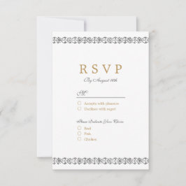 Elegante matrimonio clásico vintage RSVP