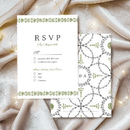 Elegante matrimonio clásico vintage RSVP