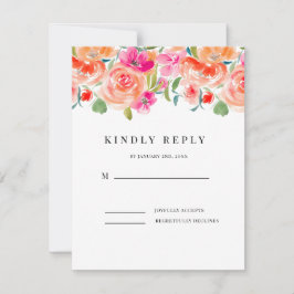 Elegante matrimonio de flores silvestres RSVP