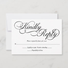 Elegante matrimonio formal blanco RSVP