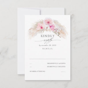Elegante matrimonio RSVP por follaje de selva exót
