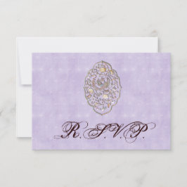 Elegante matrimonio violeta Vintage RSVP
