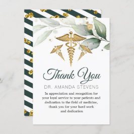 Elegante Médica de follaje botánico Tarjeta de agr