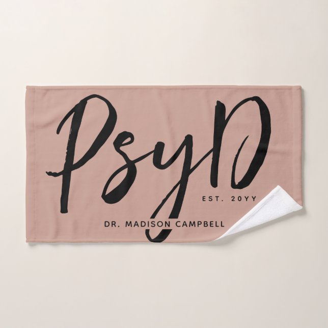 Elegante Médico de Psicología en PsyD (Toalla de mano)