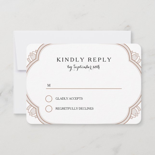 Elegante Mehndi rsvp (Anverso)