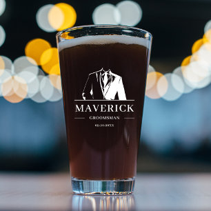 Elegante Mejor Hombre Groomsmen Regalo Cerveza Mod