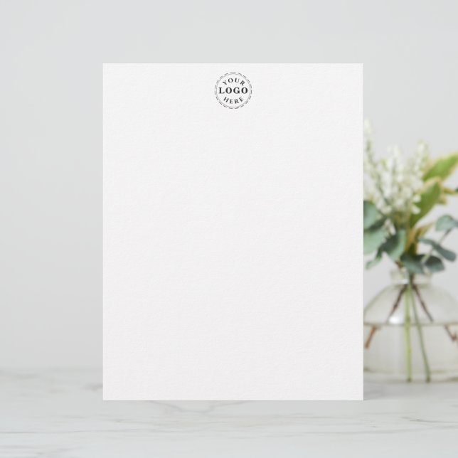 Elegante membrete con logotipo personalizado Chic  (Anverso de pie)