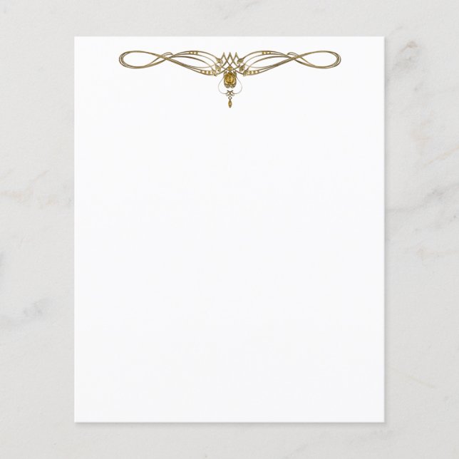 Elegante membrete de joyas (Anverso)