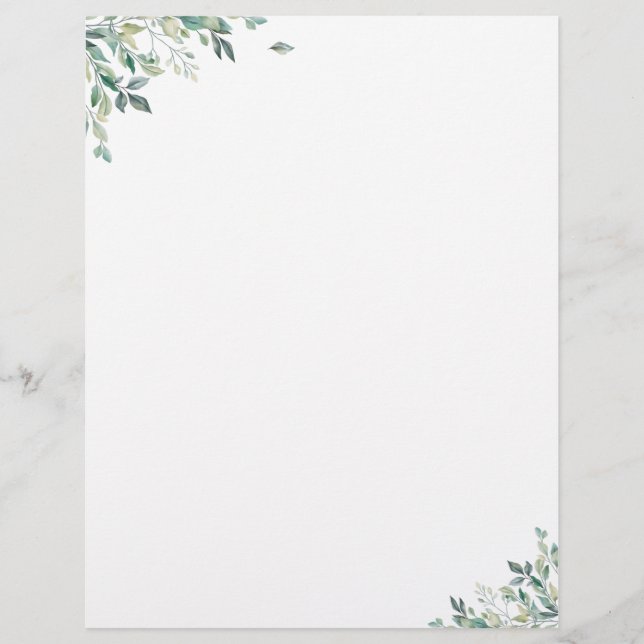 Elegante membrete monograma moderno (Anverso)