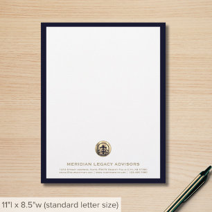 Elegante membrete para negocios con logotipo Perso
