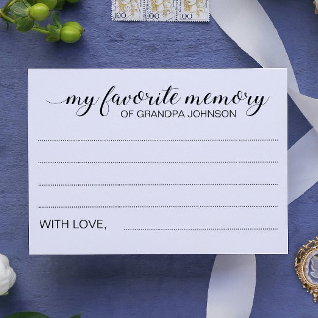 Elegante memoria favorita de las tarjetas funerari (Subido por el creador)