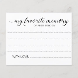 Elegante memoria favorita de una tarjeta funeraria