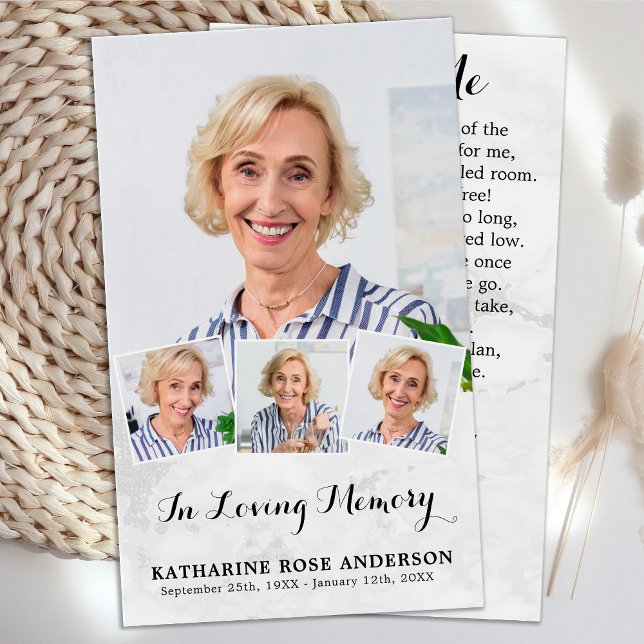 Elegante Memorial 4 Cartas de Oración Funerales Fo (Subido por el creador)