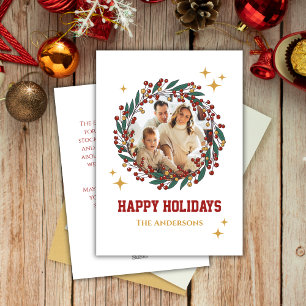 Elegante mensaje de foto de Navidad vintage