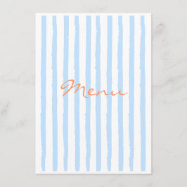 Elegante menú azul y naranja