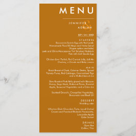 Elegante menú Boda clásico
