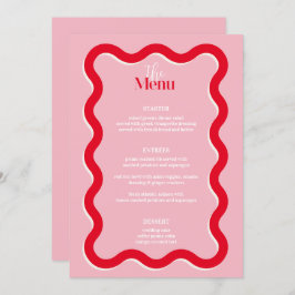 Elegante menú Boda de 5 x 7" Carta plana