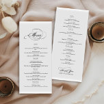 Elegante menú boda de caligrafía de doble cara<br><div class="desc">Elegante menú calligráfico de doble cara boda Elevar su experiencia gastronómica con nuestro exquisito menú boda de doble cara, una obra maestra de sofisticación y sabor. El frente, adornado con una fascinante caligrafía, presenta un viaje culinario que refleja la elegancia del día especial de la pareja. La tipografía elegante, un...</div>