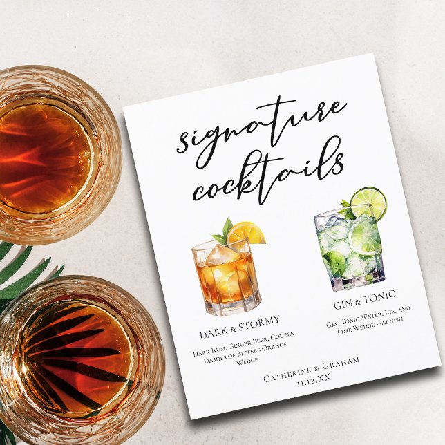 Elegante Menú Boda de cócteles de la noche (Subido por el creador)