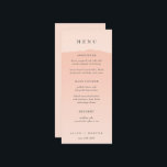 Elegante menú Boda de gradientes de Rubor<br><div class="desc">Este sencillo menú boda de colores vivos le dará un toque de elegancia a la decoración de su fiesta nupcial. Todo el texto es editable,  solo tienes que hacer clic en 'Personalizar esta plantilla'. También hay artículos correspondientes,  incluyendo la suite Invitación a la Boda.</div>