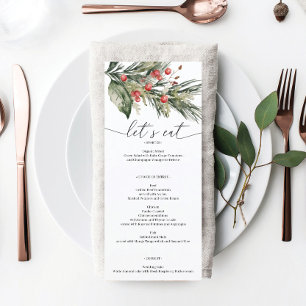 Elegante menú Boda de Navidades acuáticos
