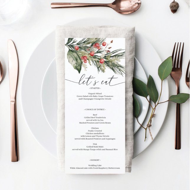 Elegante menú Boda de Navidades acuáticos (Subido por el creador)