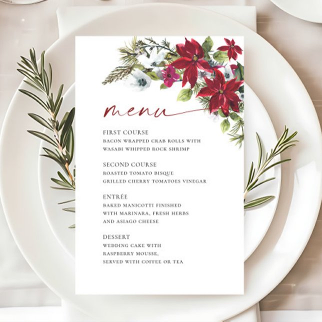 Elegante menú Boda de Navidades de la Poinsettia R (Subido por el creador)