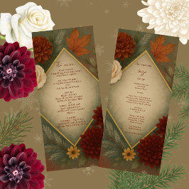 elegante menú boda floral de otoño