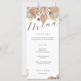 Elegante menú Boda floral otoñal