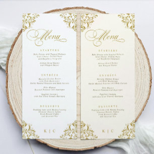 Elegante menú Boda Gold Luxury