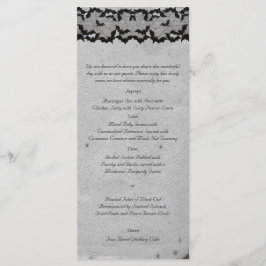 Elegante menú Boda Gótico Bat Lace Posh