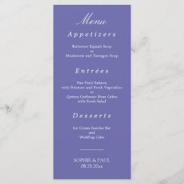 Elegante menú Boda Lavender