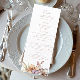 Elegante menú Boho Fall Floral Boda Menus
