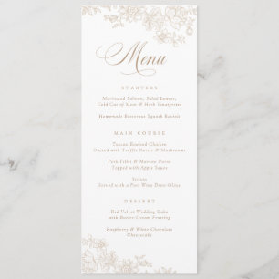 Elegante menú botánico de Leafy Vintage floral