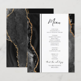 Elegante menú de Boda del Agate Negro