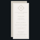 Elegante menú de Boda Minimalista beige<br><div class="desc">¡Siempre agregamos nuevos diseños a diario!</div>